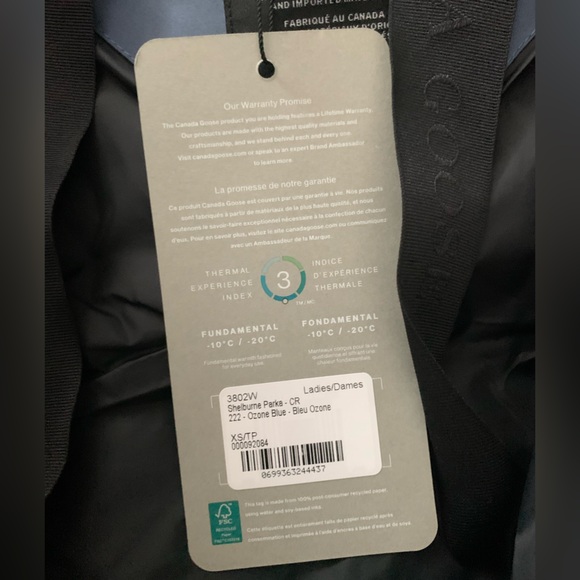 Canada Goose women Shelburne Parka goose down ozone blue NWT